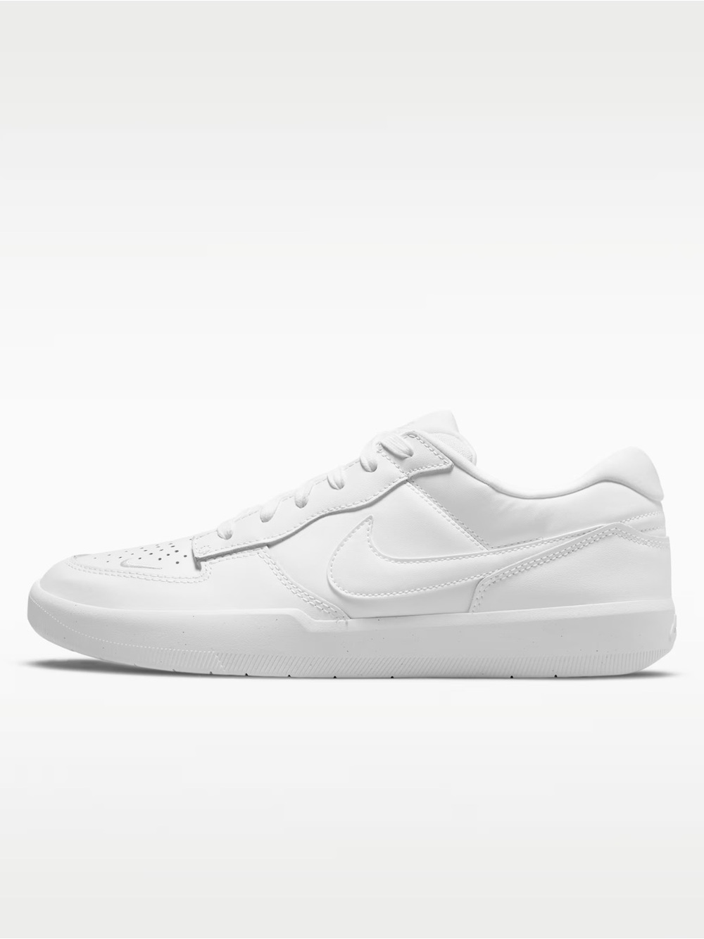 NIKE SB FORCE 58 PREMIUM Leather in ALL WHITE Size Women’s 7.5 / Men’s 6